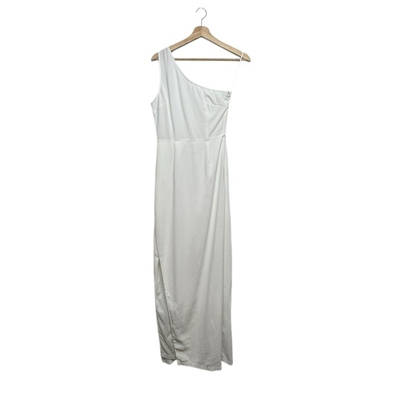 NWOT REVOLVE SUPERDOWN Karlee One Shoulder Maxi Dress White S - Picture 6 of 10